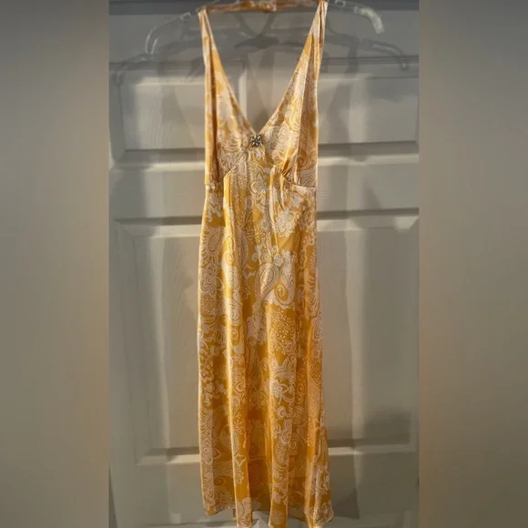 Antonio Melani Dresses | Antonio Melani Halter Silk Slip Dress - Nwt | Color: Orange/White | Size: 6 | Nbkqak1's Closet
